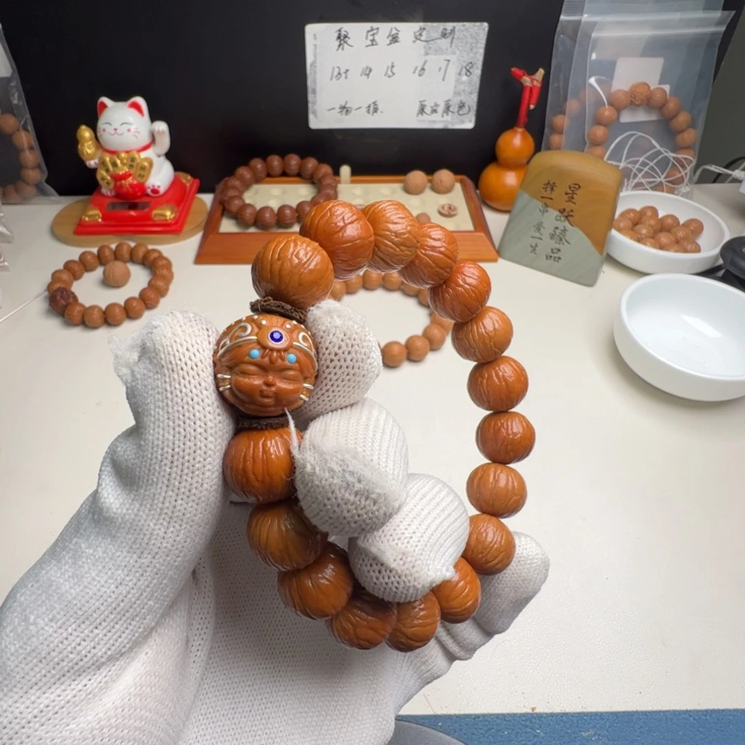 猴头核桃吊坠?*原皮原色