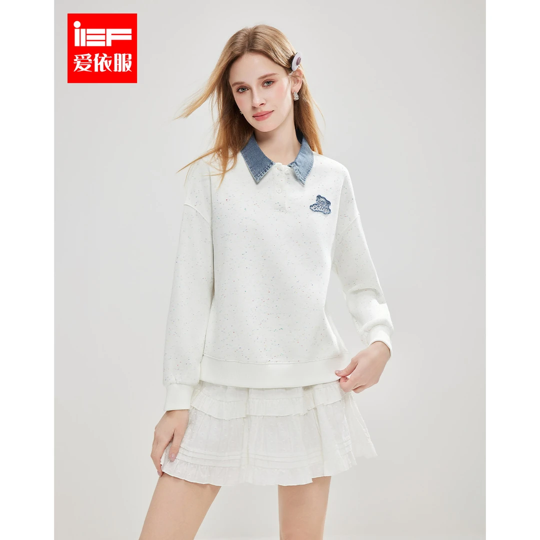 【商场同款新品】IEF/爱依服2025春季新款上衣小众设计卫衣欧若风