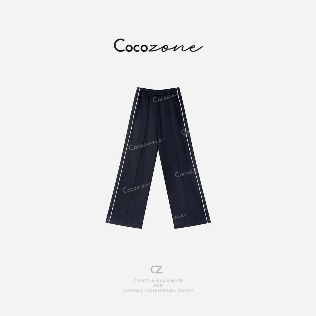 COCO ZONE 刘一一“做自己”早春直筒设计感运动休闲裤ACD1A0106