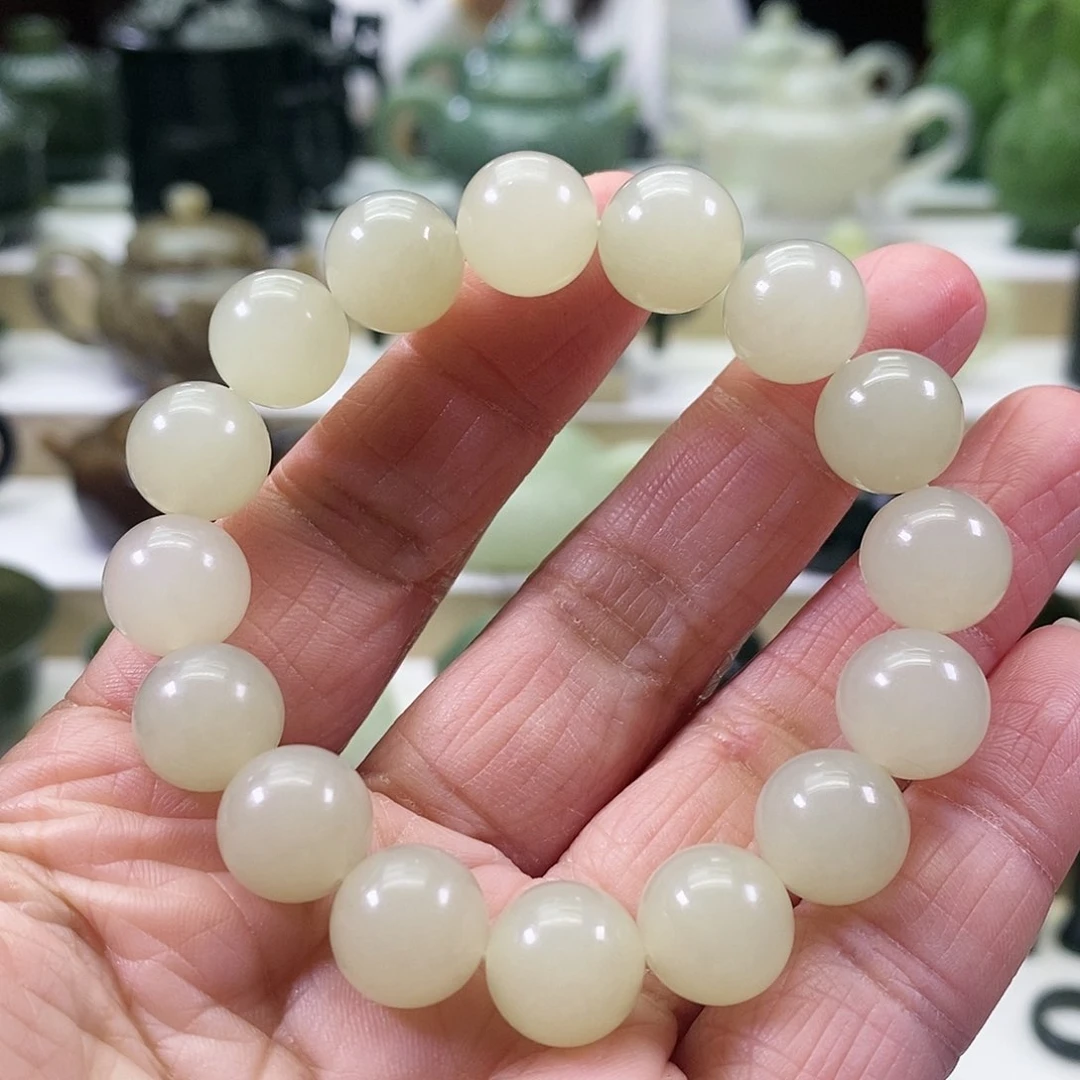 和田玉手串未镶嵌卡12