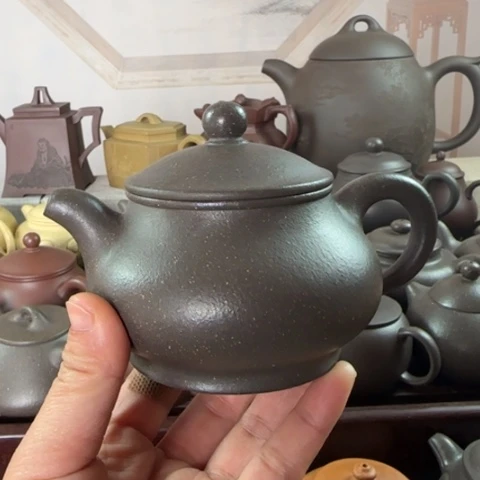 紫砂茶壶梨皮天青230cc