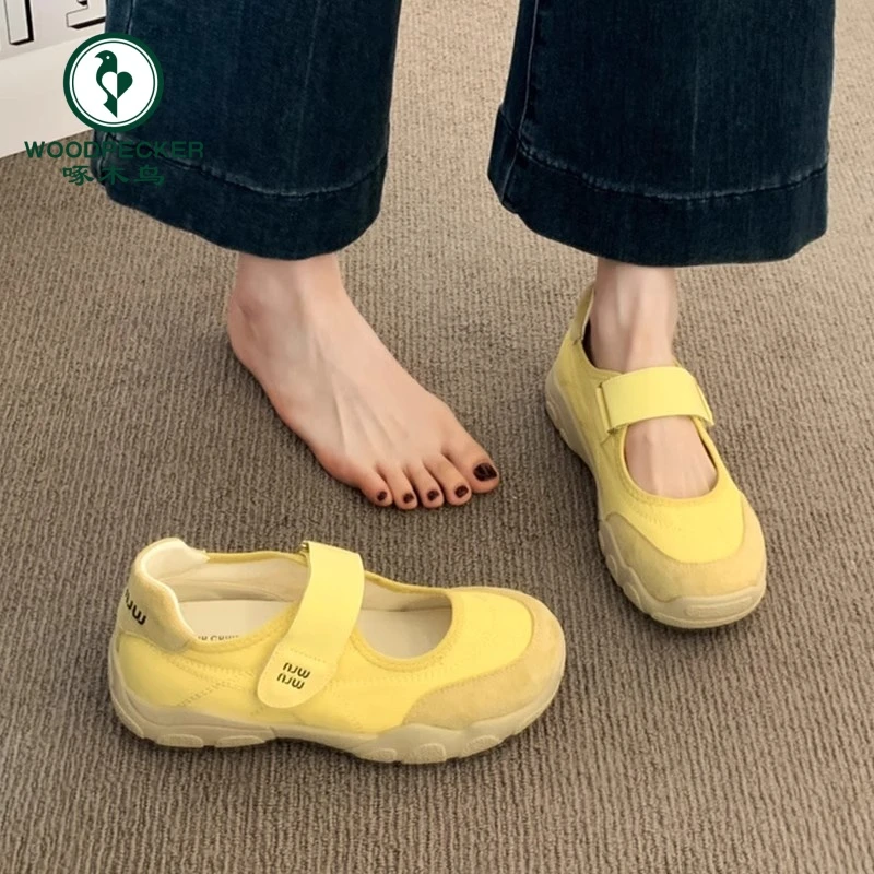 啄木鸟休闲凉鞋女夏外穿2025新款不累脚运动单鞋网面透气罗马凉鞋