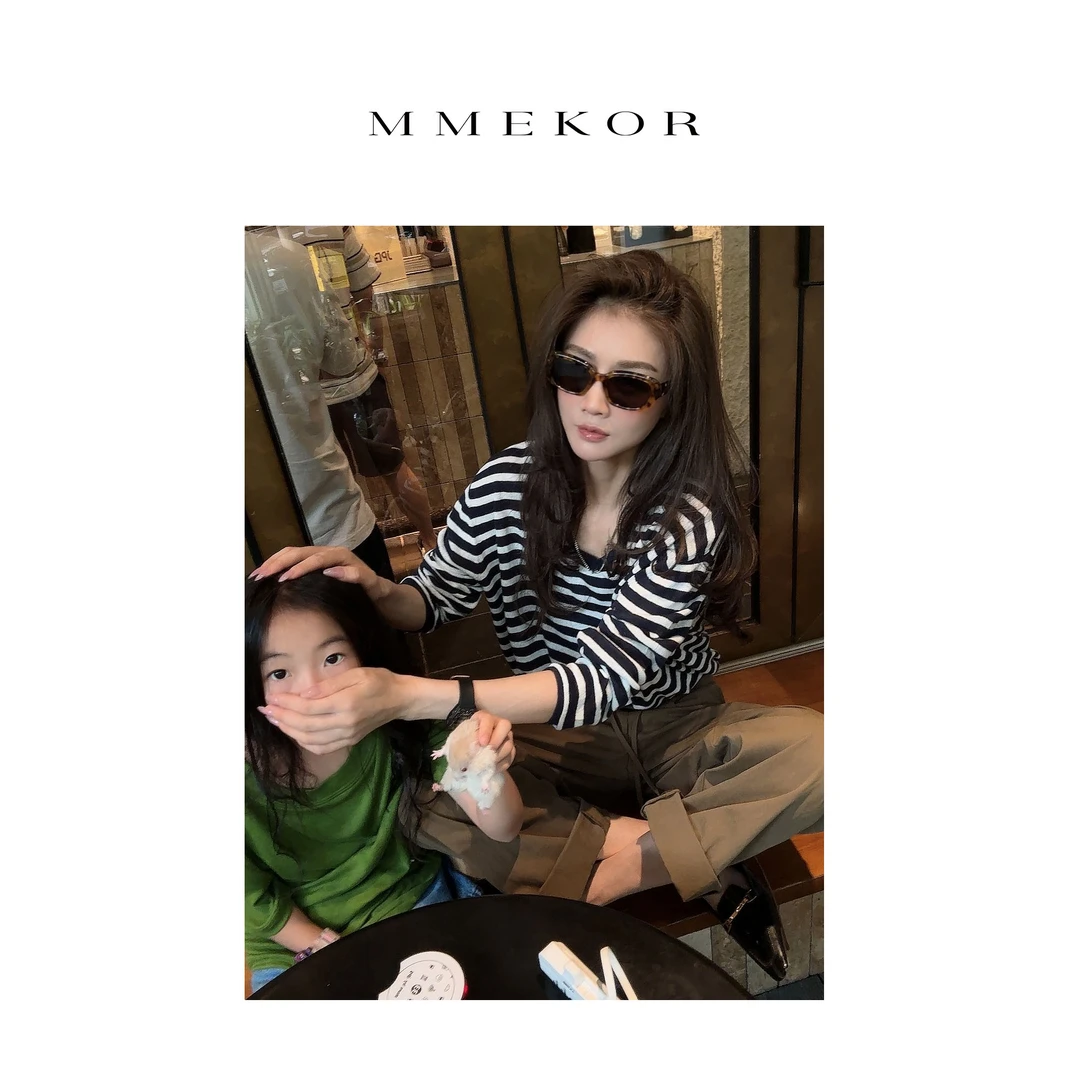 MMEKOR“蓝调唱片”针织衫 2025新款秋款活力常青藤上衣 30012