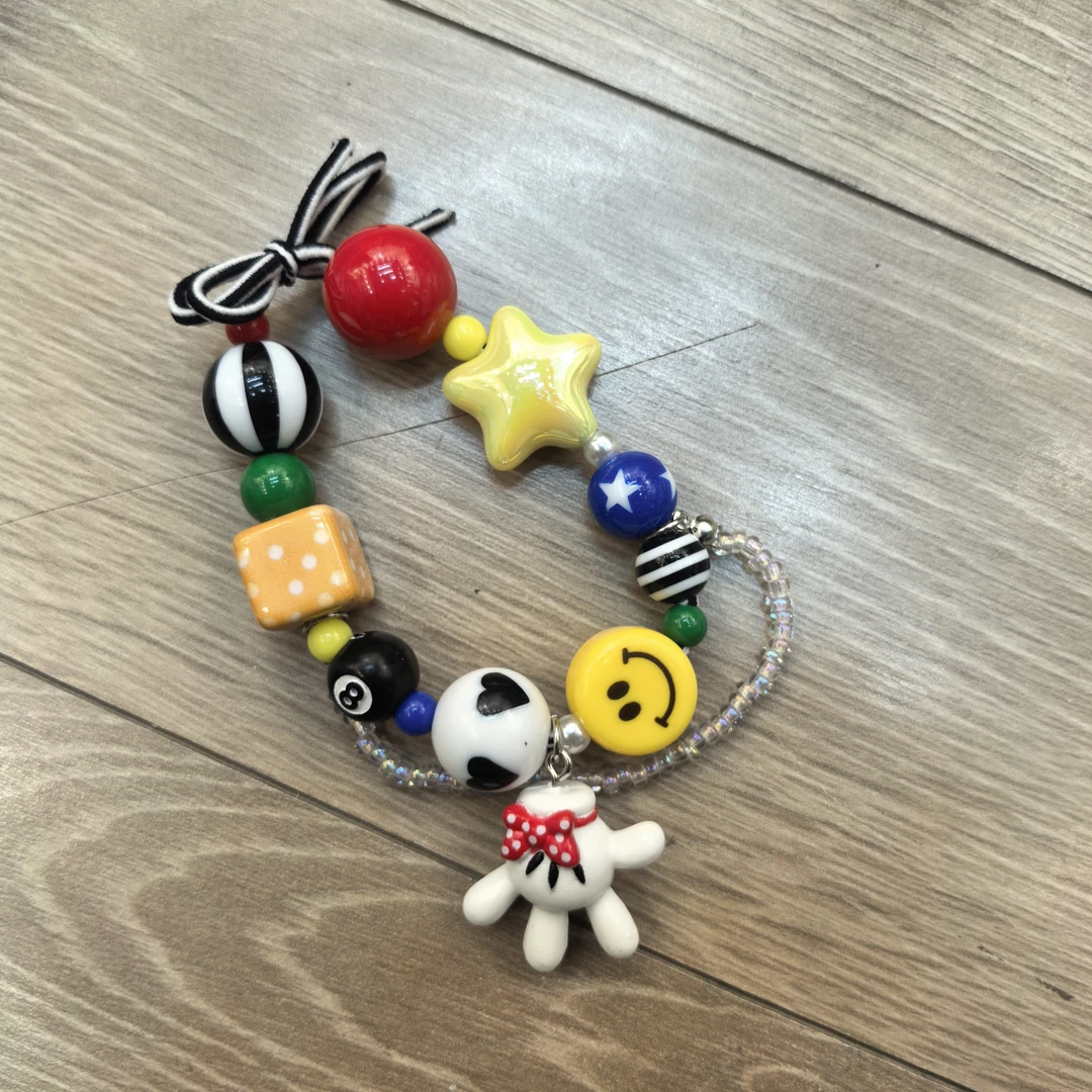 F508白色小手彩色多巴胺发绳