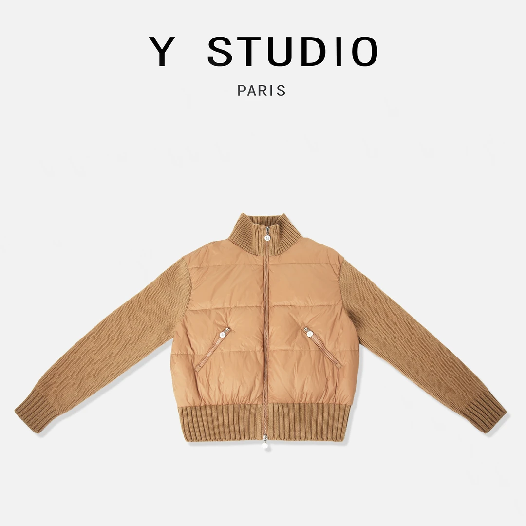 【大妮专属】（温暖世界）2024时尚百搭秋冬新款高街气质针织羽绒外套