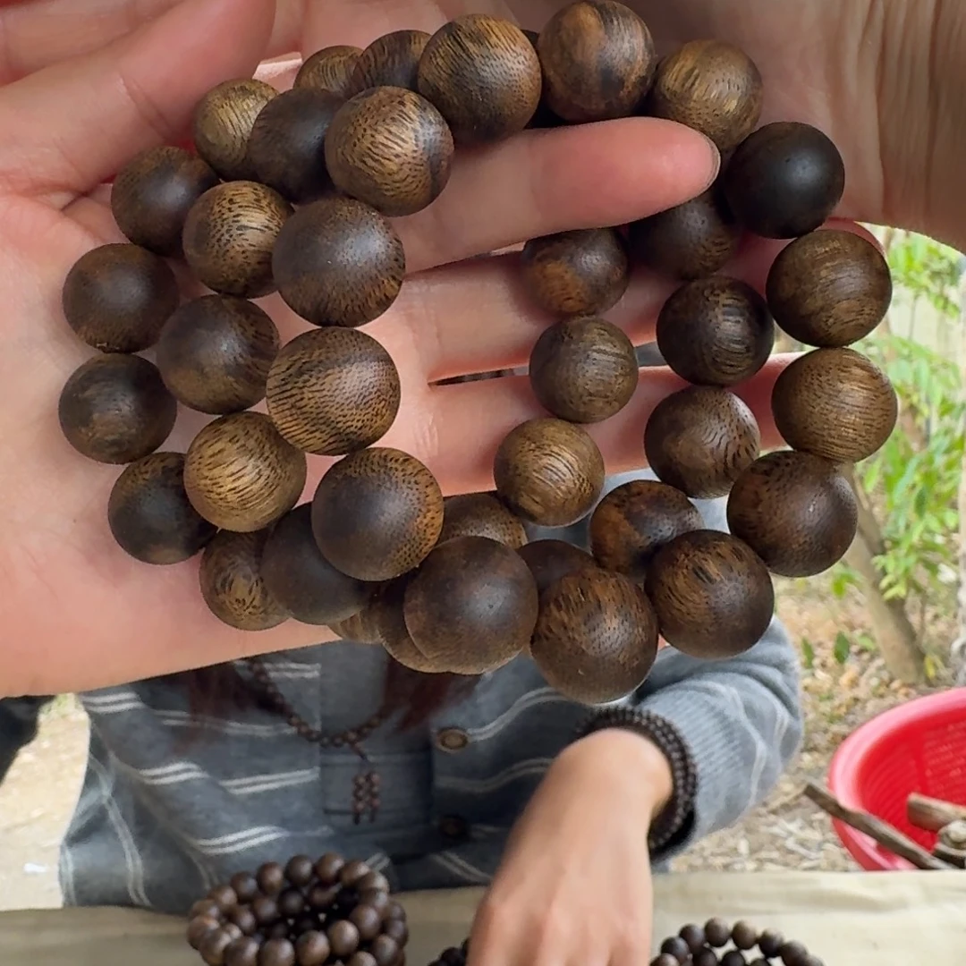 手串沉香绿奇楠单圈约1.6-23多样性发一条