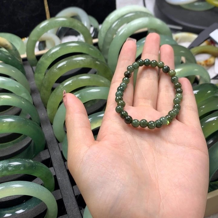 未镶嵌蛇纹石玉手镯