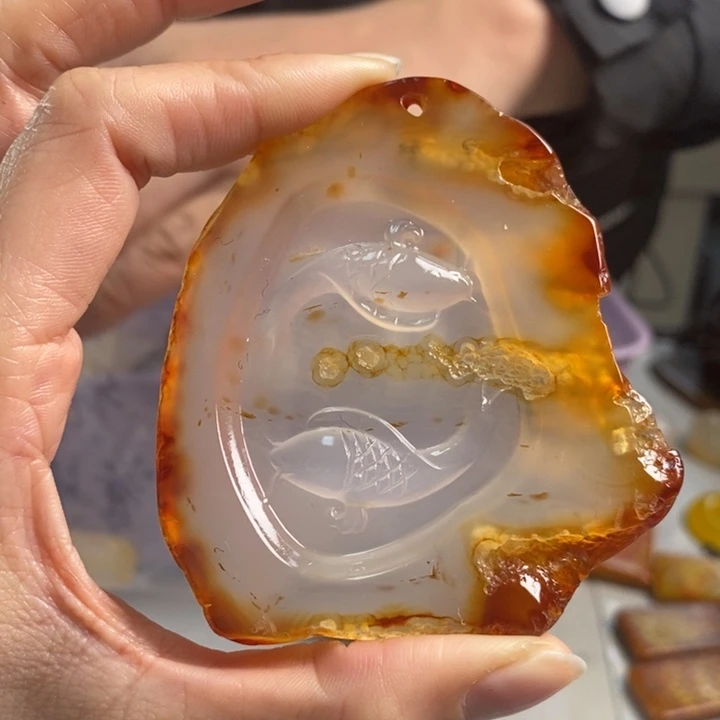 玛瑙/玉髓吊坠(不含链)未镶嵌