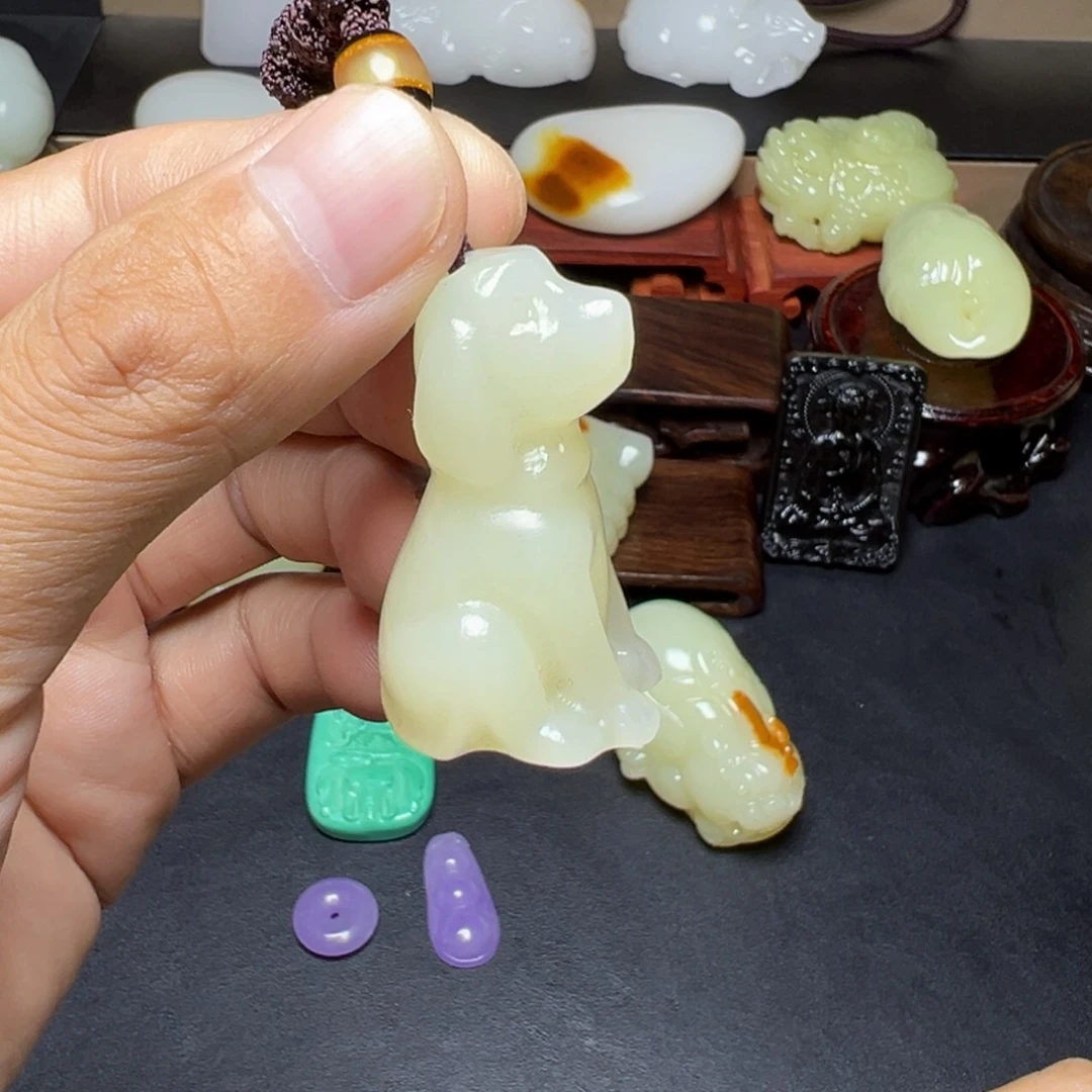 软玉未镶嵌挂件天然玉石精品手把件