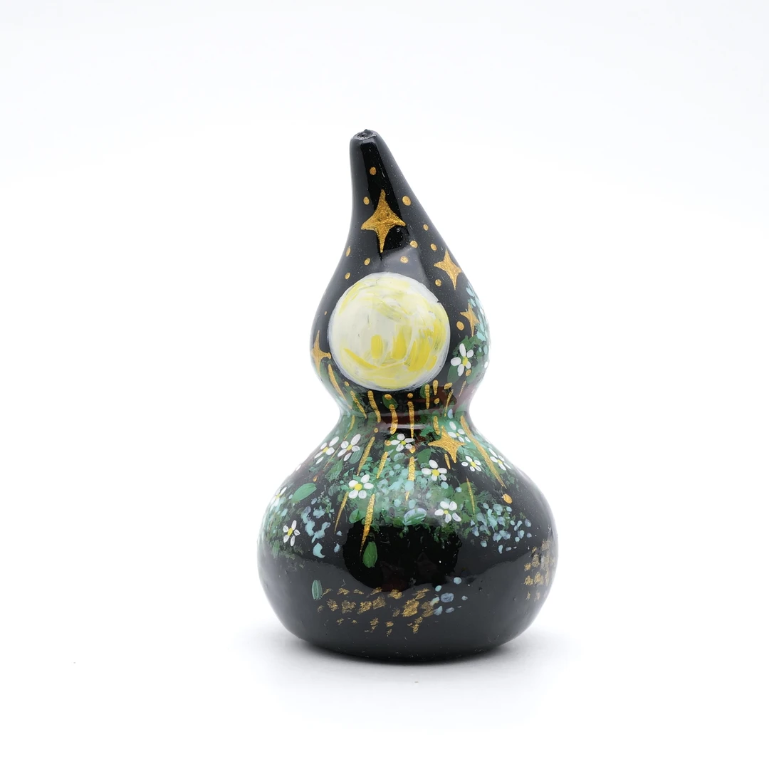 王甜心葫芦摆件艺术石膏作品，手工绘制，仅一件