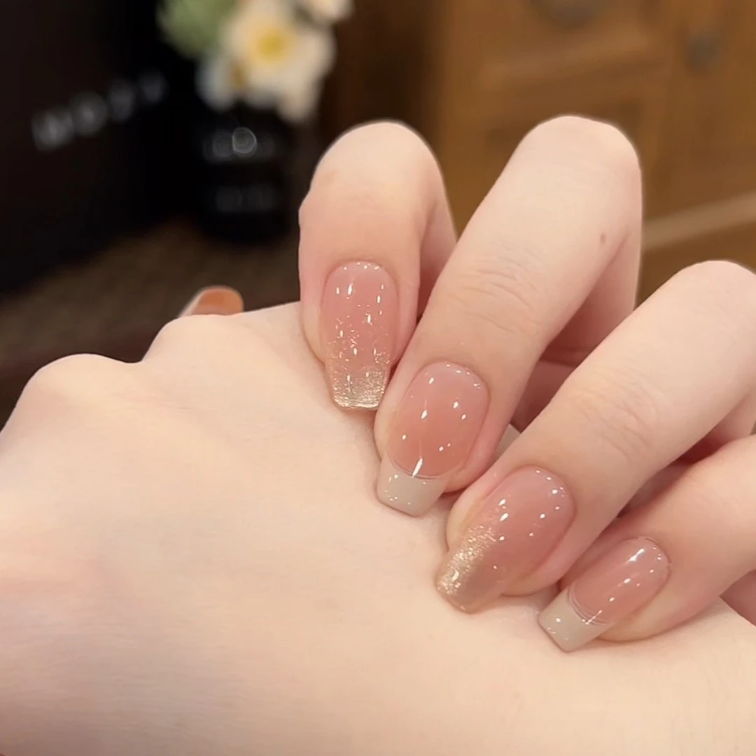 茉哉ll【可可蛋奶】纯手工定制美甲拆卸穿戴甲A4435