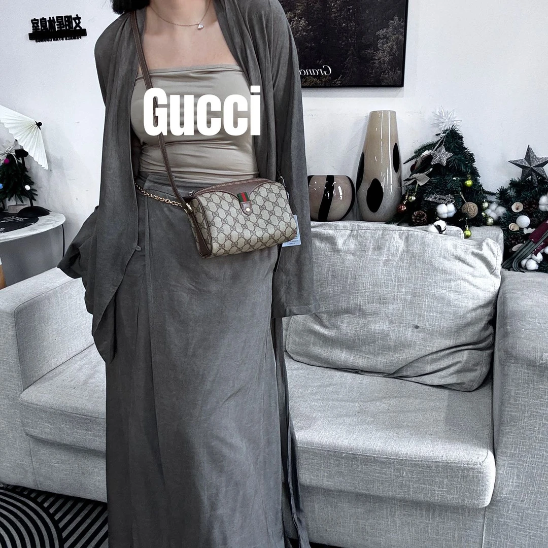 95新 GUCCI/古驰 8613480/op系列相机包 配皮后换