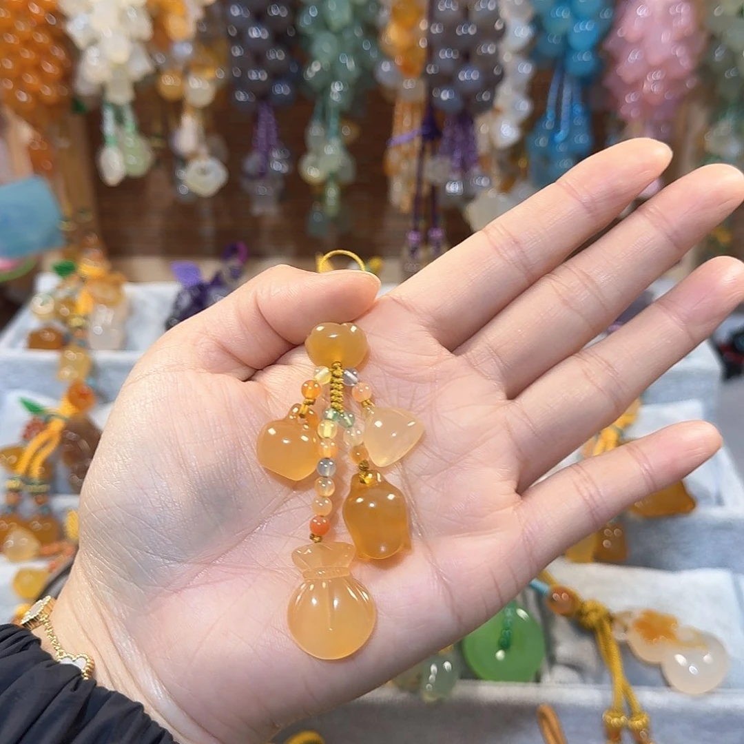 玛瑙/玉髓手机挂件未镶嵌