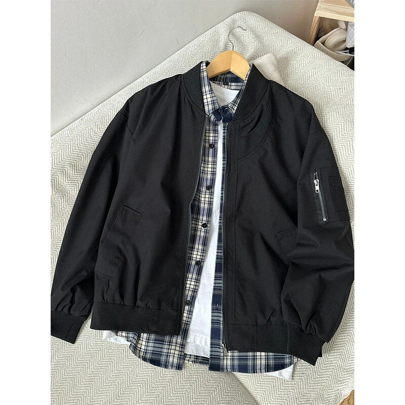 美式飞行员夹克男2025年春季宽松休闲百搭cleanfit情侣棒球服外套