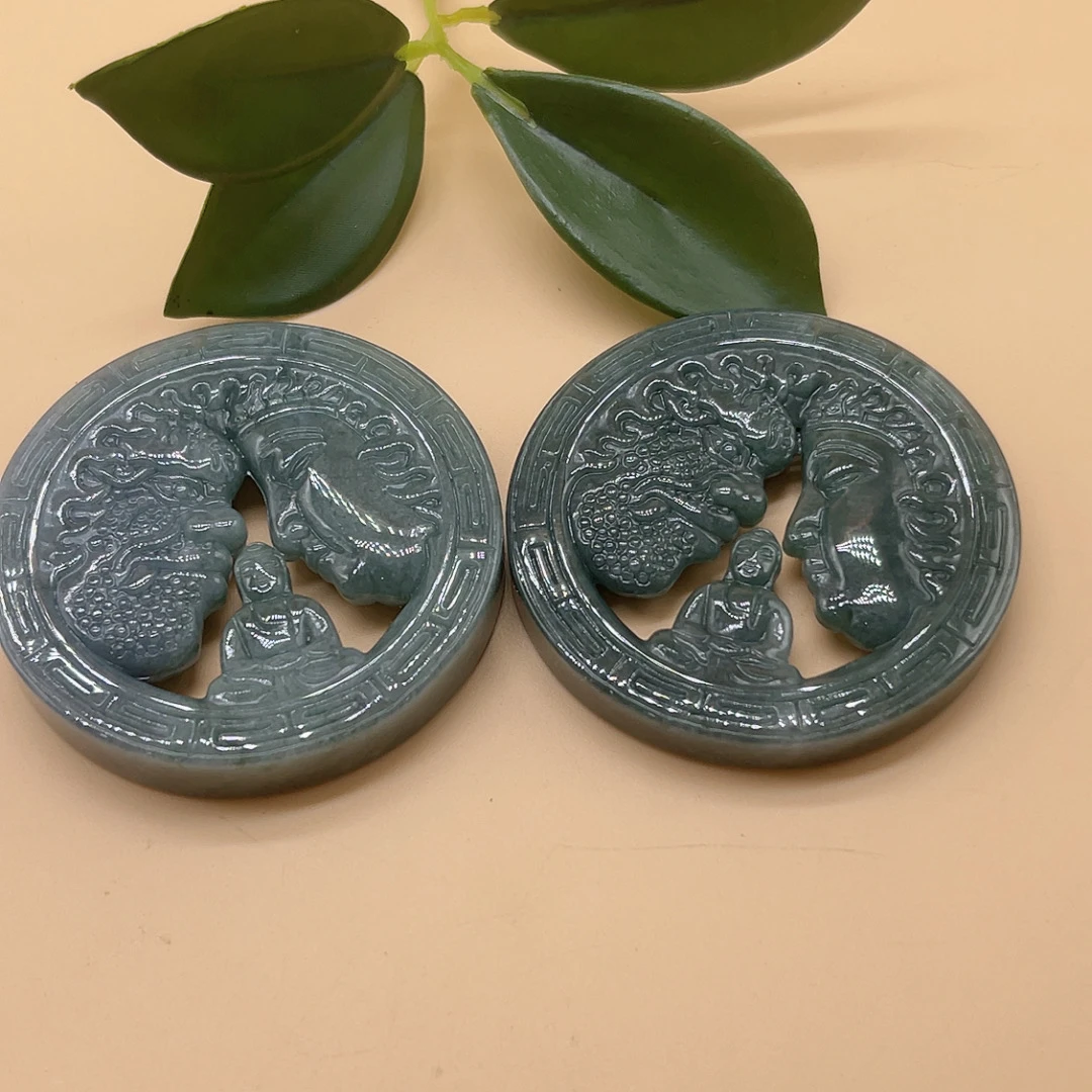 【玉美人】翡翠蓝水一念之间吊坠（多样性发货拍一发一）