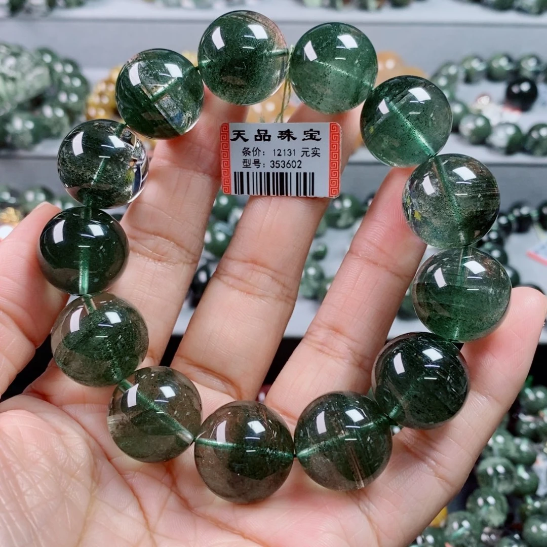 未镶嵌手链水晶绿幽灵千层手链353602