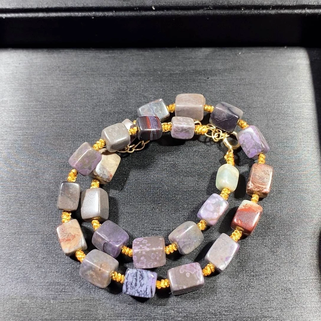 苏纪石（舒俱来）未镶嵌南非舒俱来泥地方糖脚链