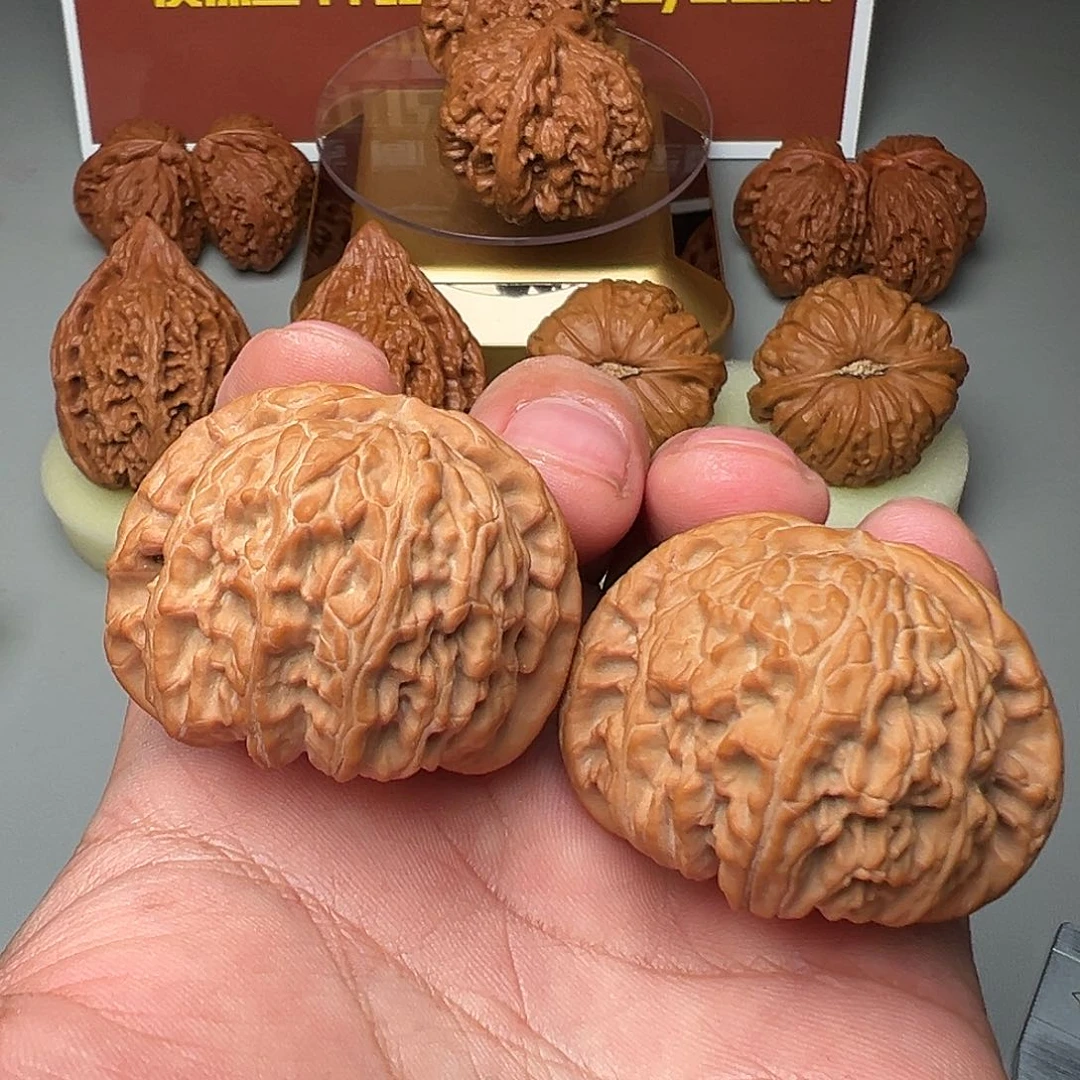 桃核把件44全品闷白