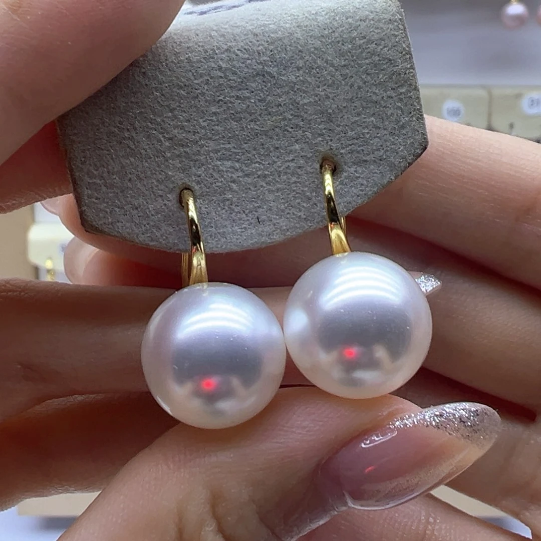 银S925镶嵌淡水珍珠耳饰