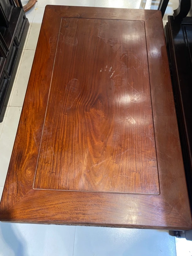 新中式原木餐桌写字台客厅方几角几阳台台板茶几木板桌椅