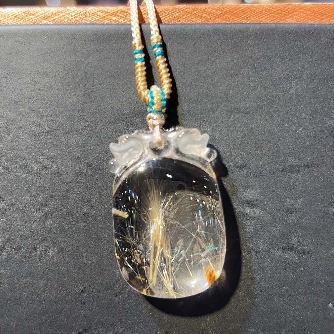 发晶颈饰未镶嵌轻*吊坠