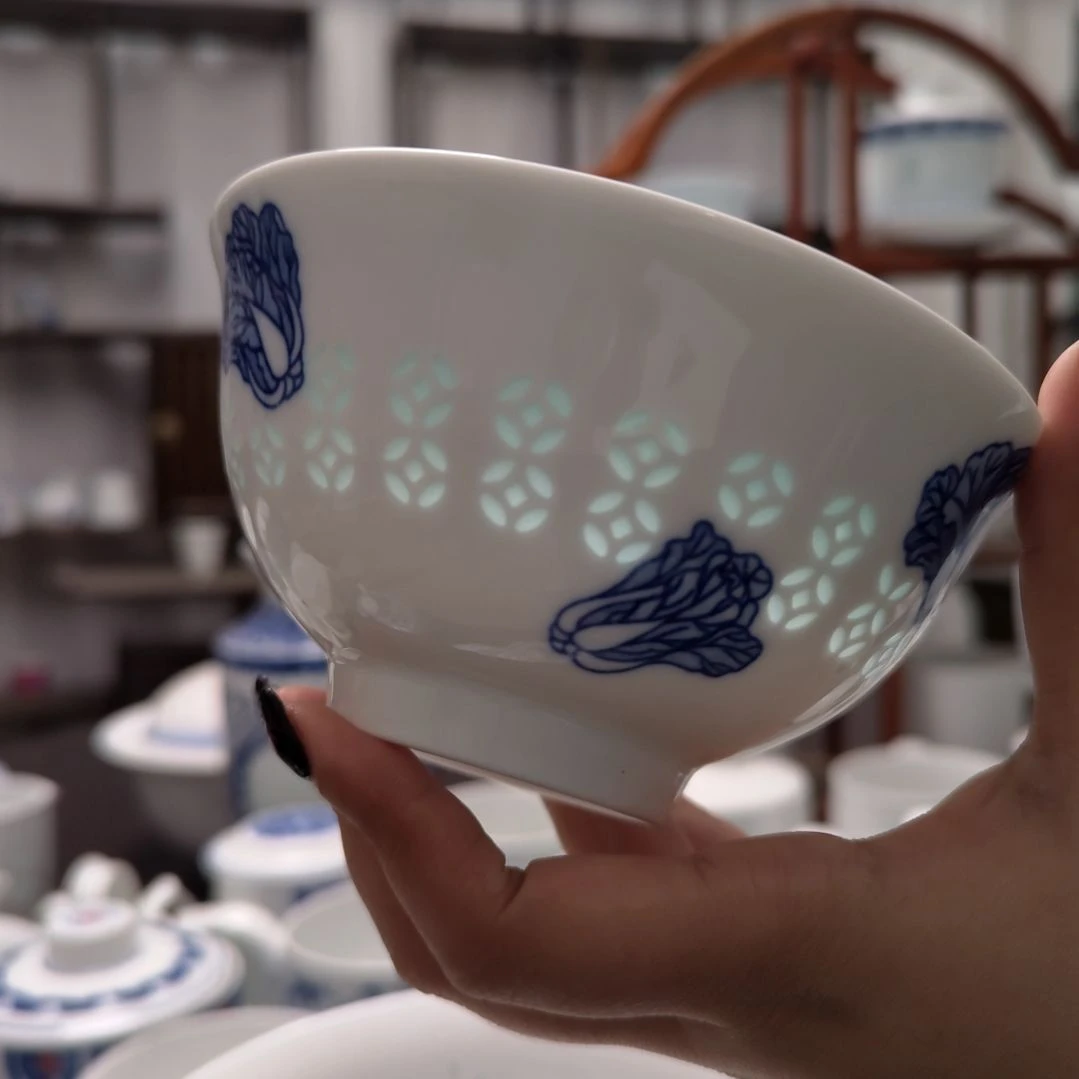 陶瓷白菜5寸饭碗一个