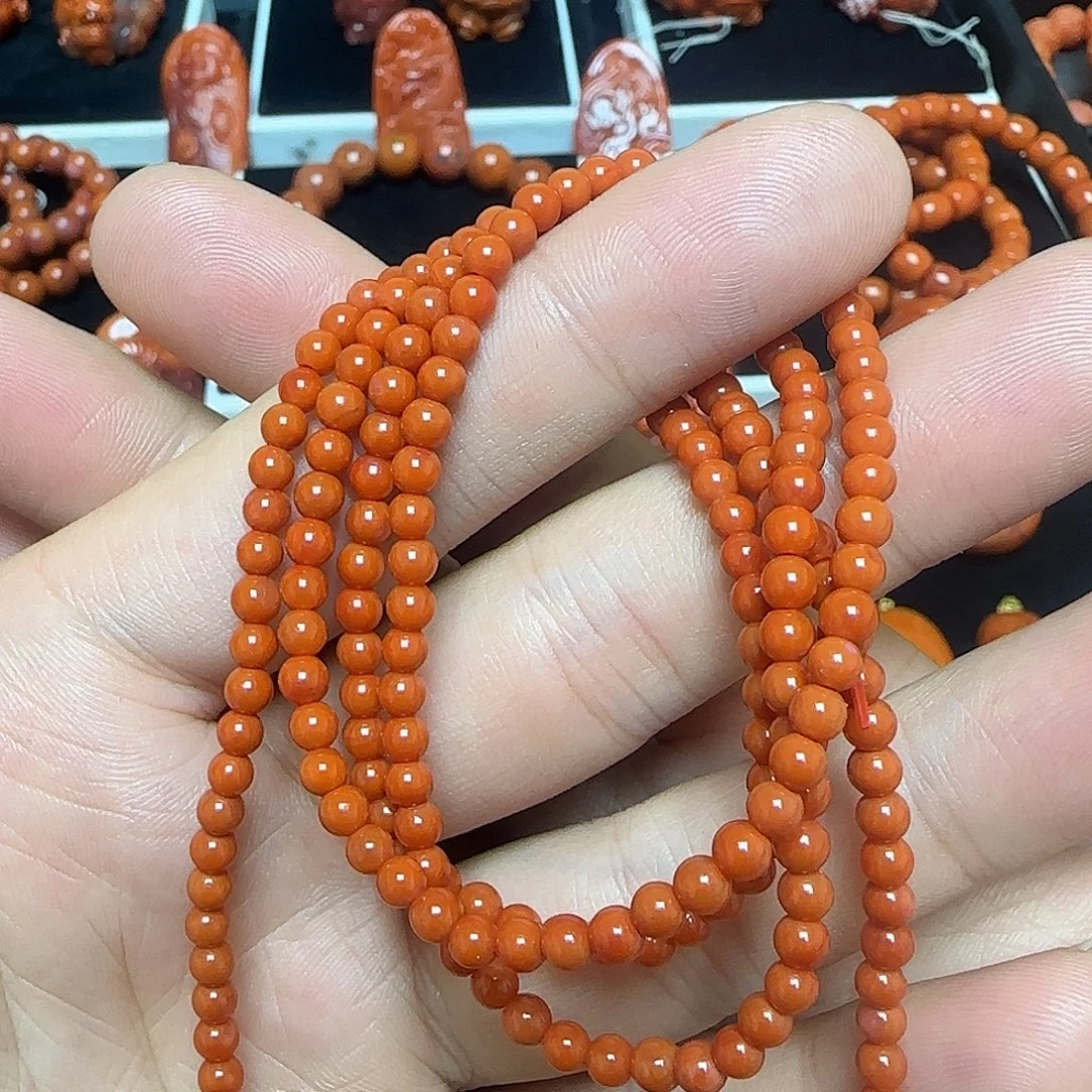 南红玛瑙未镶嵌手链