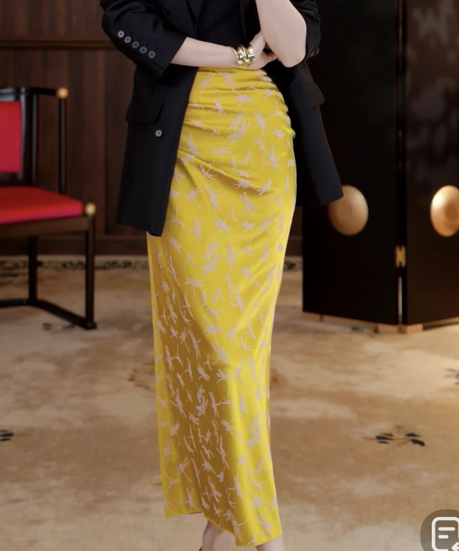 S022040蜻蜓提花半裙