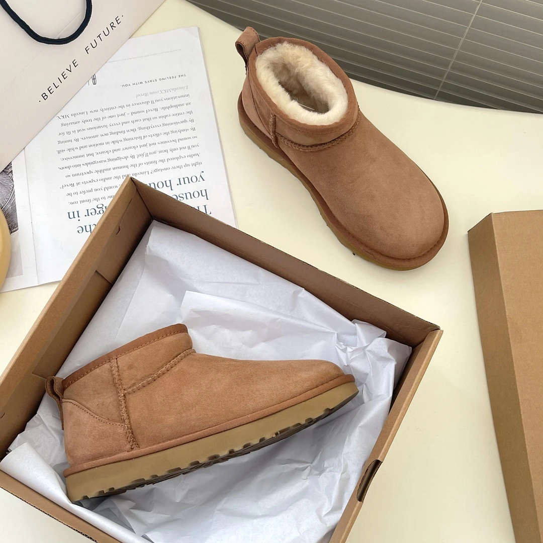 【桑坡雪地靴】经典迷你羊皮毛一体冬季纯欲保暖加绒时尚百搭毛毛鞋