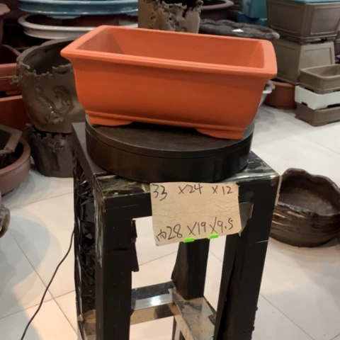 紫砂花盆红泥的长方盆