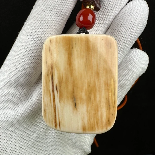 E2113天然猛犸牙肥皂36x45x21mm 47.6克 黄金皮 支持鉴定假一罚四