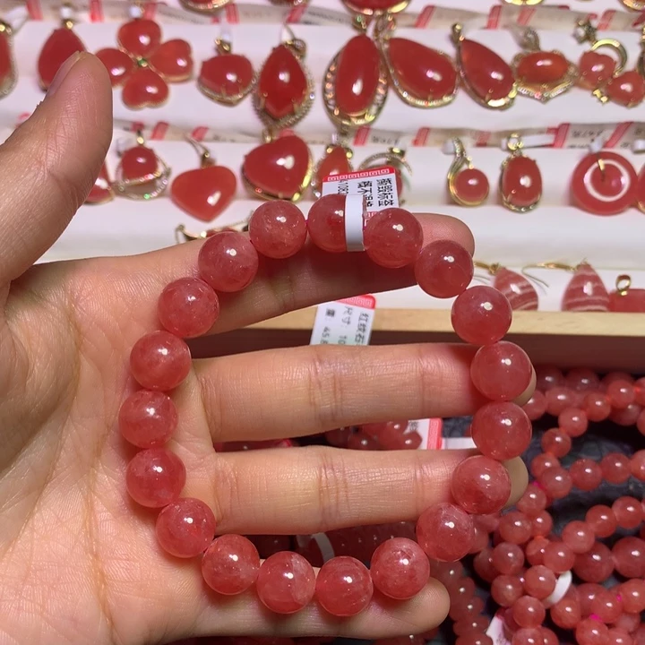 菱锰矿（红纹石）未镶嵌手绳10.5mm