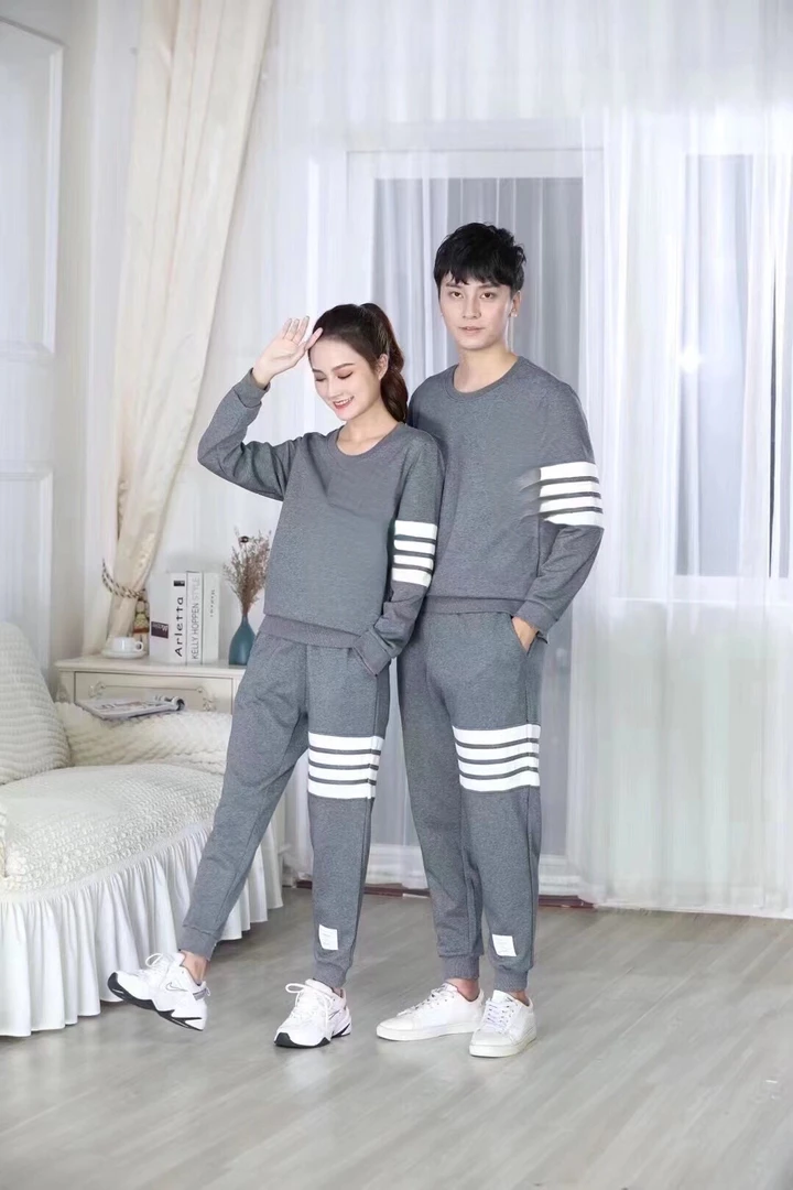 毛领款～休闲情侣套装春秋新款宽松潮牌潮流保暖