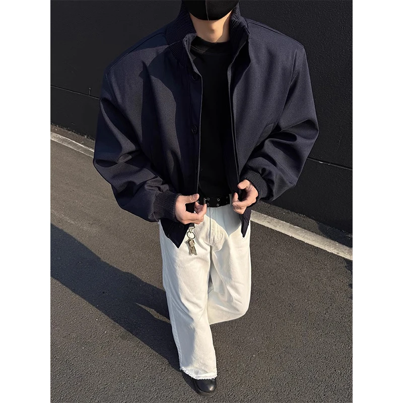 美式高街cheanfit垫肩飞行夹克男春秋季款情侣潮牌高级感痞帅外套