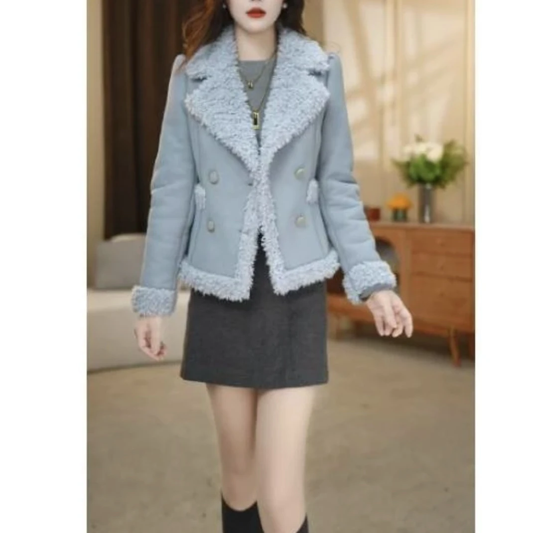 【外套】2025冬季新款洋气时尚休闲显瘦韩版气质加厚保暖显瘦外套