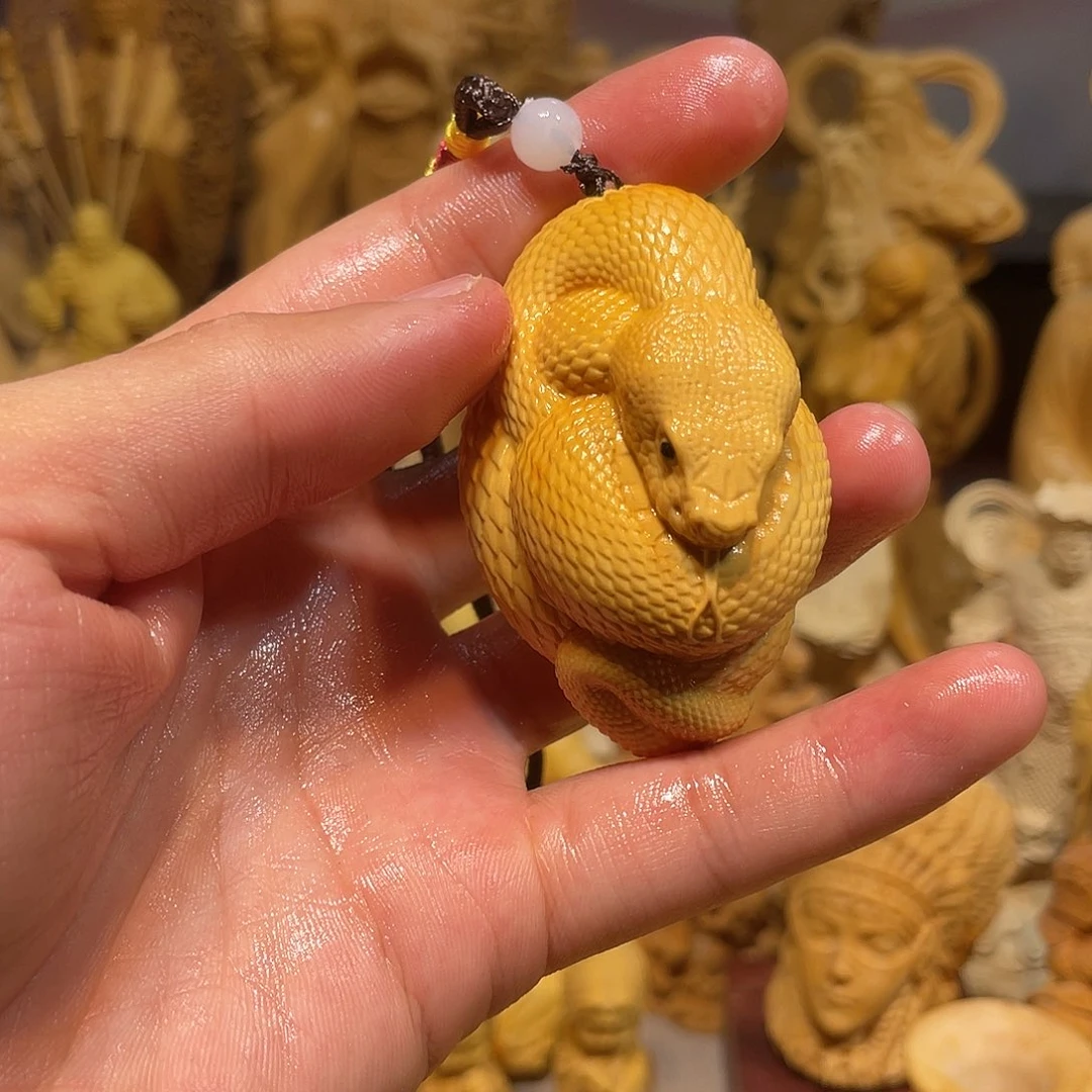 黄杨木黄杨木灵蛇手把