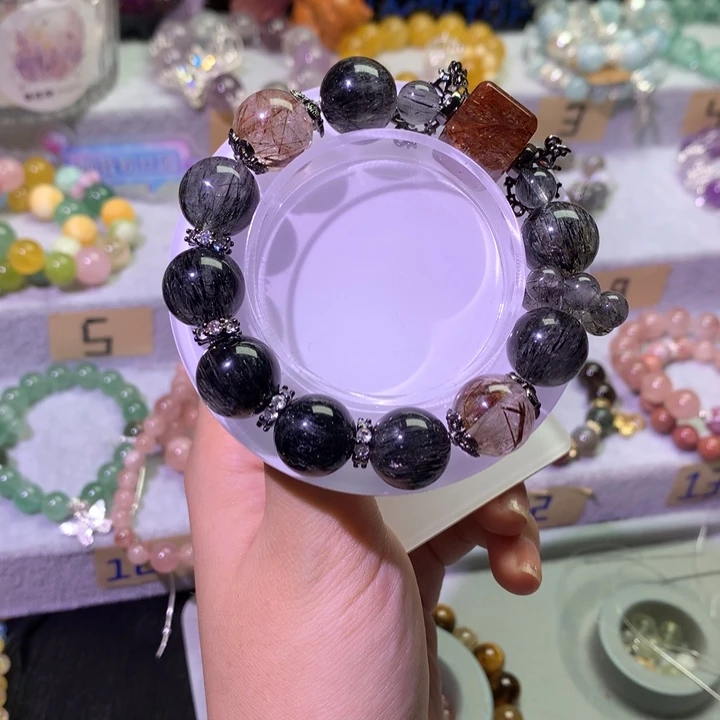 发晶未镶嵌手链黄虎眼金发