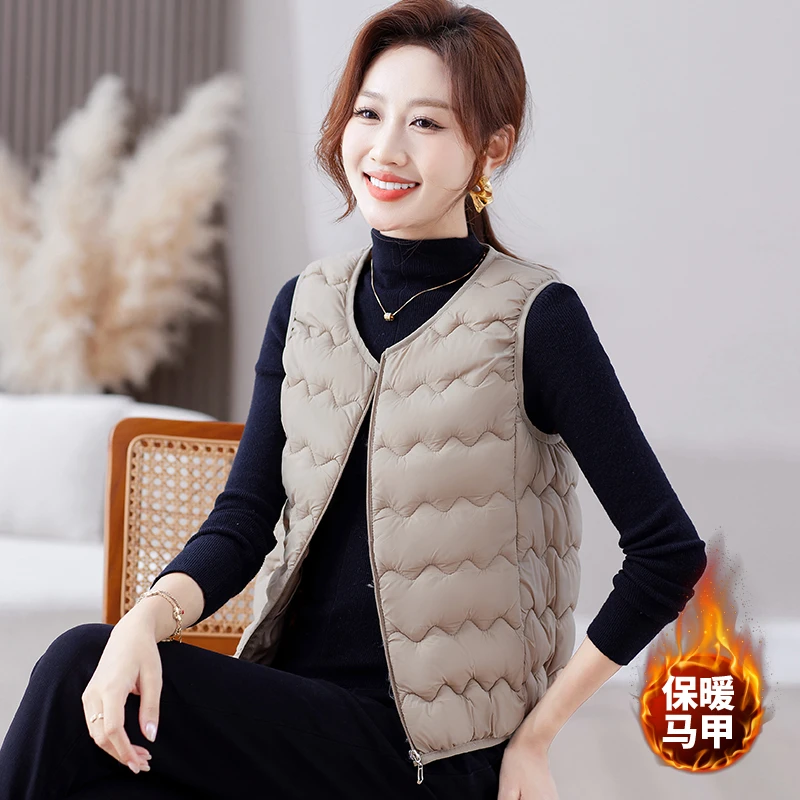 女士棉服马甲秋冬款2025新款爆款时尚洋气妈妈装休闲轻薄保暖背心
