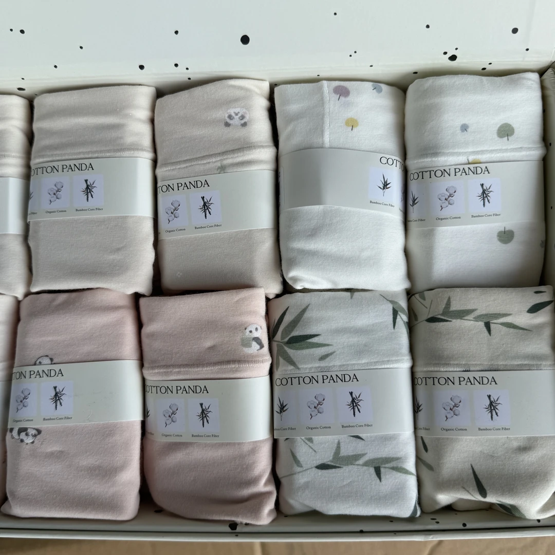 亿宠儿有机棉内裤中腰女士内裤绿芯