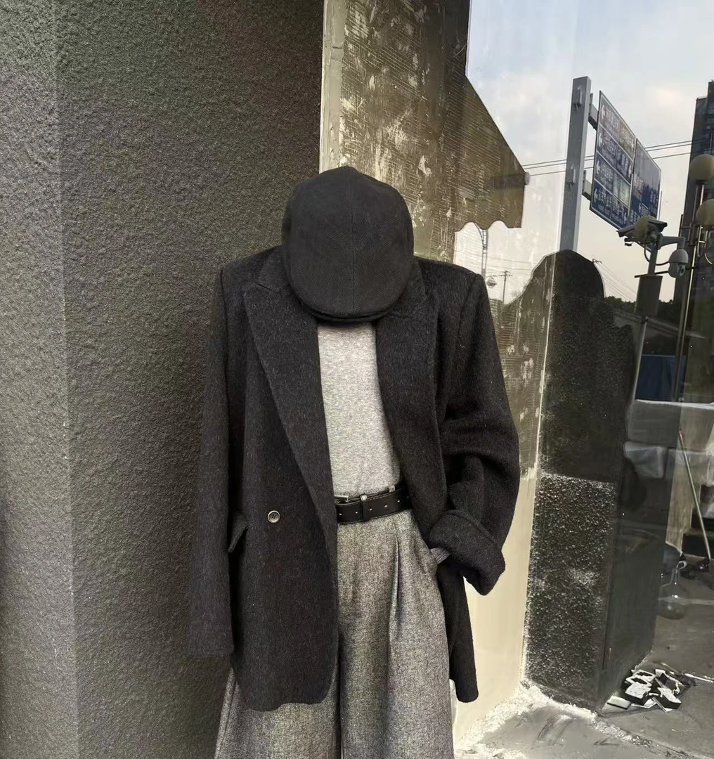 DDM短款正肩西装大衣3156