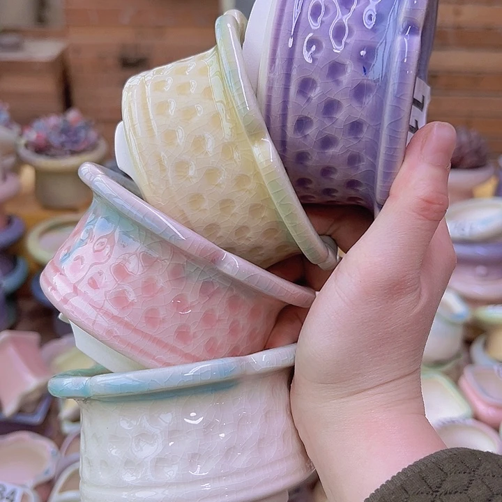 红陶陶瓷花盆当场满12包邮