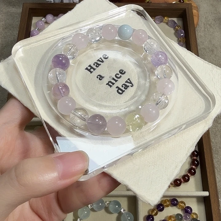 水晶未镶嵌手链水晶多宝手串