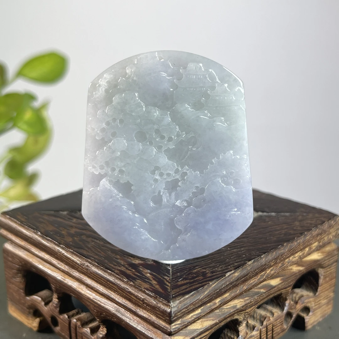 JCA04-62  天然缅甸A货翡翠  山水牌