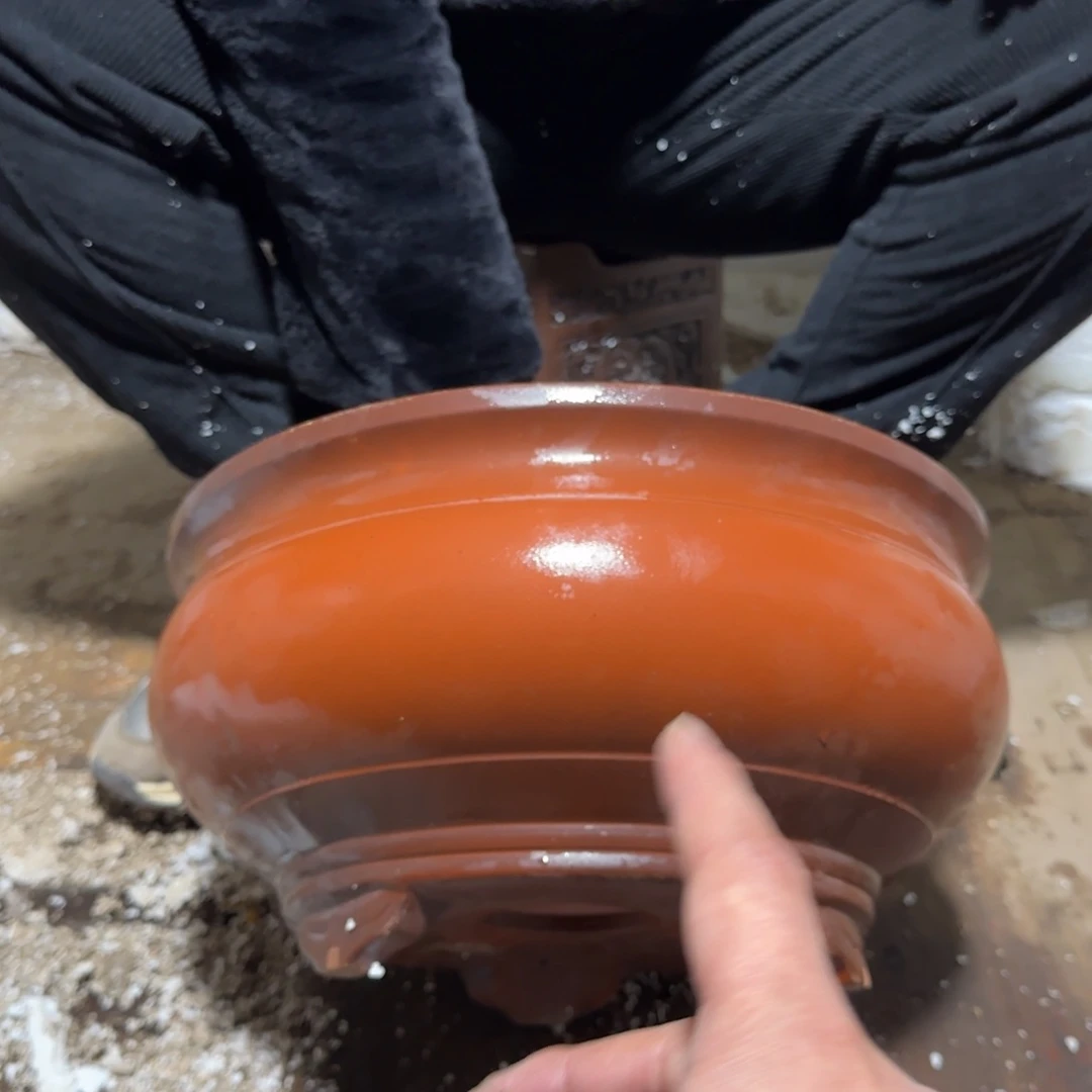 紫砂花盆口径31高度15