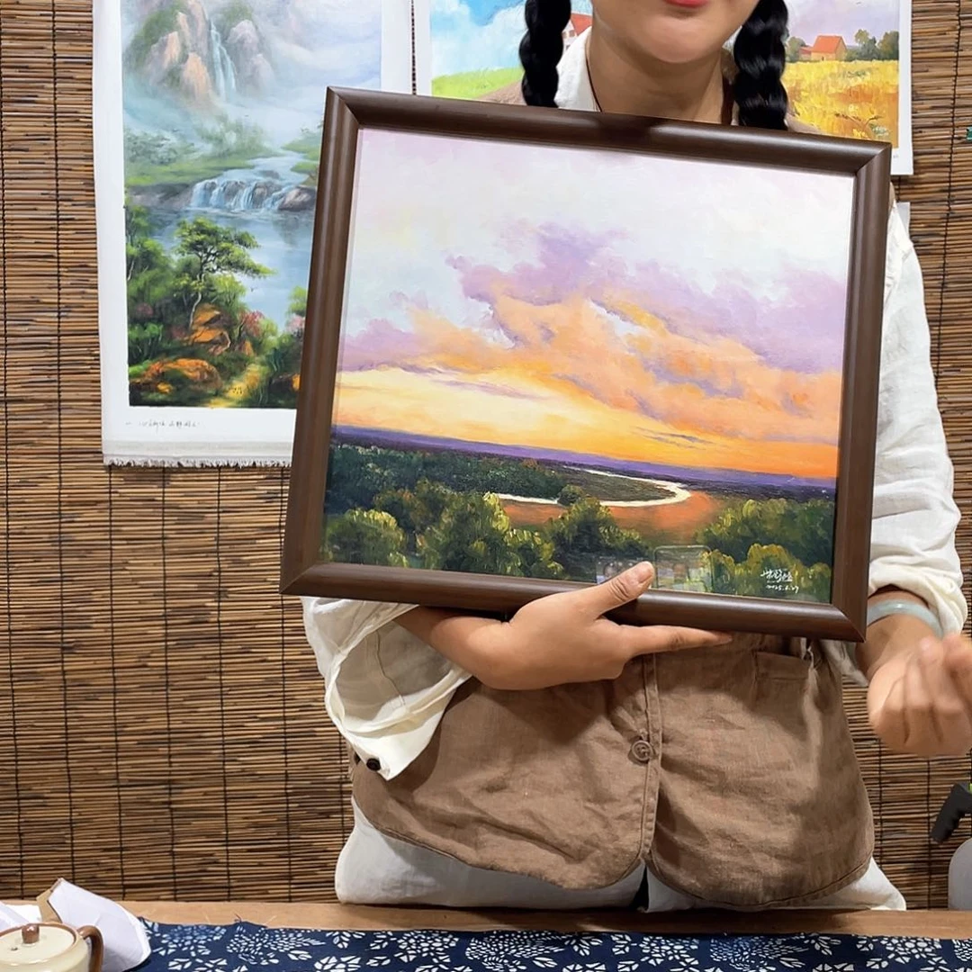 油画行路人画室作品