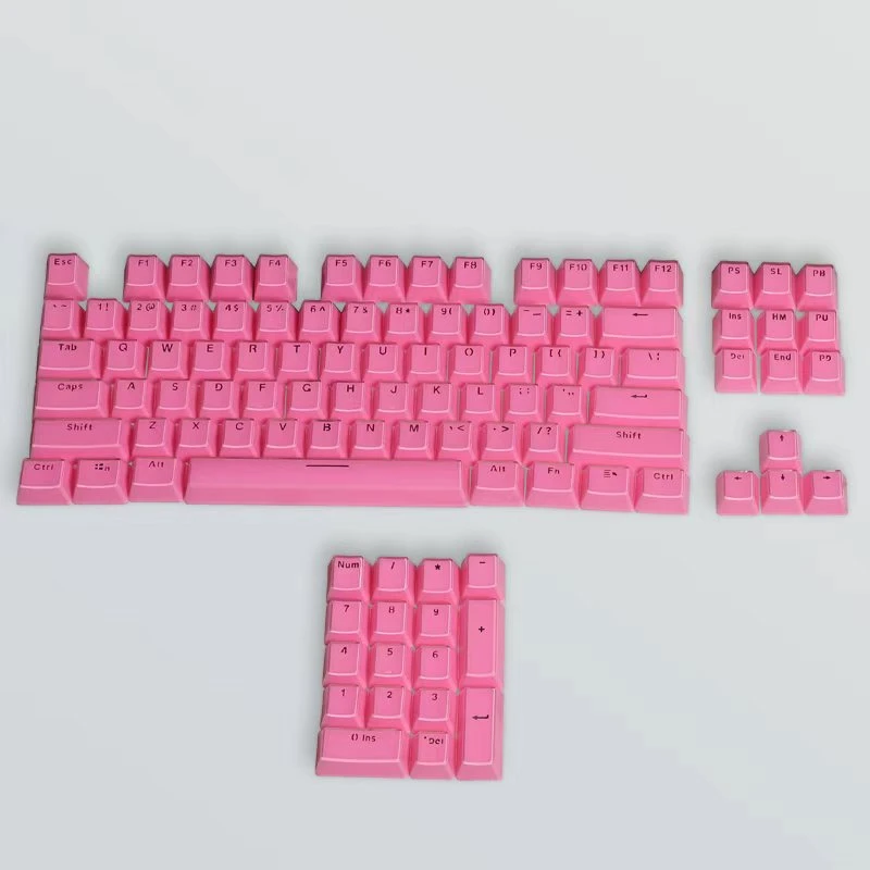 达尔优玫红水晶键帽104键