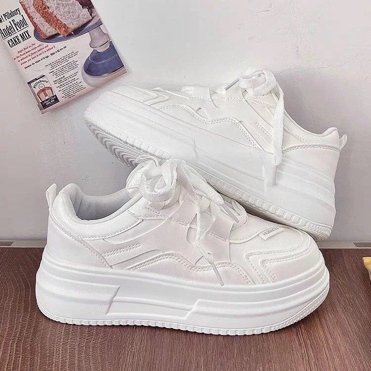 C36学生注压休闲鞋子网红休闲板鞋小众厚底百搭圆头增高