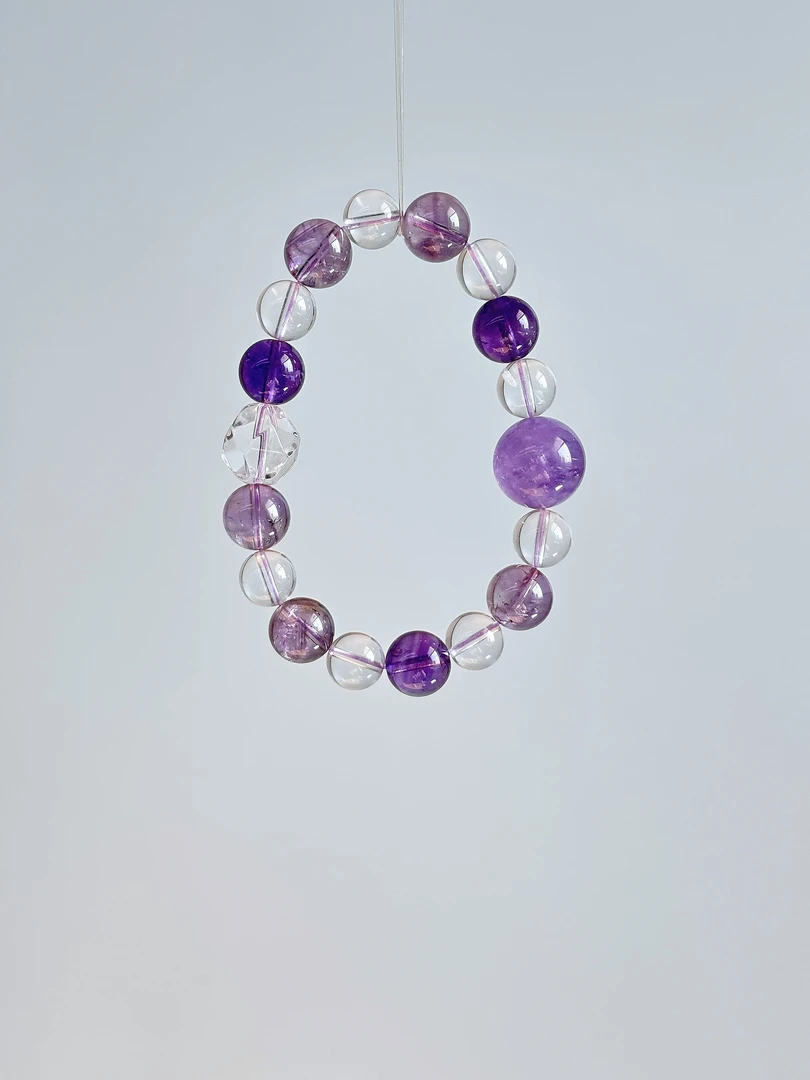 璎珞·月胧ZS032紫水晶手串叠戴（纯天然，默认微瑕,，多样性发其一）