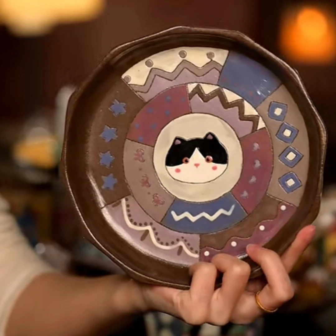 原来是泥原创手作8108莳也集盘子