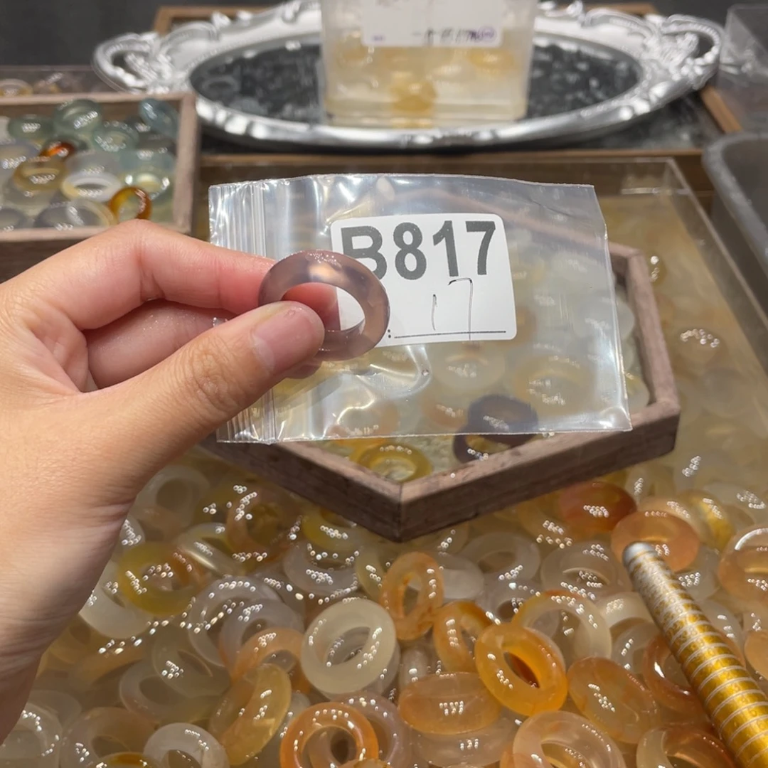 玛瑙/玉髓未镶嵌戒指817